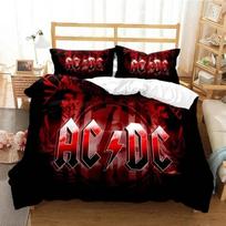 3D Spausdintas AC/DC Roko Grupės Patalynės Komplektas Dvigulis Twin King Antklodės Užvalkalas Užvalkalas Pagalvės Užvalkalas Berniukams Mergaitėms Suaugusiems Miegamasis 70x133cm 3pcs