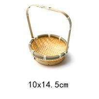 Japanese bamboo bento sushi seafood boat woven products handmade bamboo basket farmhouse tableware sashimi plate decoration beige