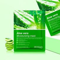 BIOAQUA - Drėkinanti veido kaukė su alaviju #Aloe Vera - 1 pc green