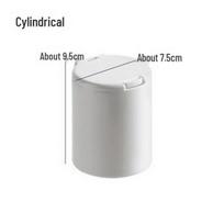 Mini Desktop Drawer with Lid: Pop-Up Storage for Floss, Cotton Swabs, and Makeup Cottons white