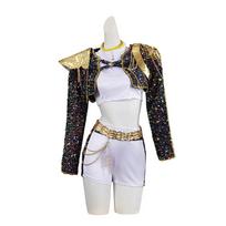 Vaikams Mergaitėms K-pop Rumi Zoey Mira Cosplay Fantazijos Kostiumas Kaukė Vaikui Vaidmenų Žaidimo Apranga Helovinas Karnavalo Kostiumas 120cm white