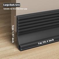 Garso nepraleidžianti durų apačios sandarinimo juosta Lipni durų oro pralaidų blokatorius Gyvenamasis kambarys Large-Dark Grey