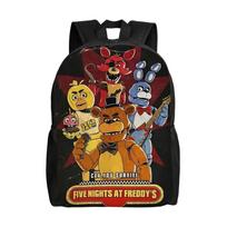 FNAF Siaubo Žaidimas Fredžio Kuprinė Vyrams Moterims Paaugliams Vidurinės Mokyklos Žygiai Kelionės Dieninė Kuprinė Nešiojamo Kompiuterio Peties Krepšys Sportas One Size