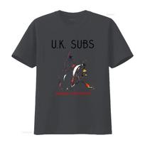 UK Subs Diminished Responsibility White T Shirt New Fashionable Rock Band Design vintage Washed Top For Everyday Wear 4XL black