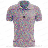Golfo marškinėliai vaikams Vasariniai golfo polo marškinėliai Trumpomis rankovėmis Greitai džiūstantys Prigludę Laisvalaikio Universalūs Spausdinti T-shirt Apykaklės Sagos Marškiniai XXL beige