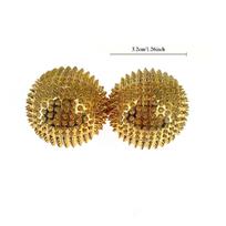 1 Pair Spiky Massage Balls for Yoga & Fitness, Durable Trigger Point Therapy Balls, Pain Relief for Hands & Feet, Magnetic