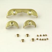 Saxophone Mouthpiece Protector & Screw Set for Alto, Tenor, Soprano - Bare Copper Repair Parts beige