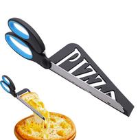Pizza Scissors Knife Pizza Cutting Tool Multi-Functional With Detachable Spatula Stainless Steel Pizza Cutter Slicer Baking Tool CN gray