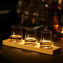 Classical Whisky Tasting Cup With Wooden Tray Set Small Tulip Liquor Shot Glasses Crystal Whiskey Tumbler Cognac Brandy Snifter 140ml black