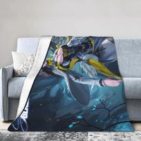 Stellar Blade EVE flanelinis margintas pledas, tinkamas visiems sezonams, tinkamas svetainei, biurui, sofai ir kelionėms 180x250CM 75x100cm gray