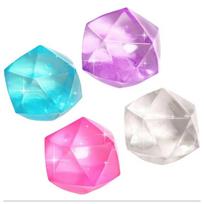 5 Sizes Press Toys Stress Ease Ice Cubes - Squishy Tactile Toys For Stress Fidgeting - Kids & Adults Party Favors blue