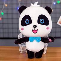 22/30/50cm Kūdikio Autobusiukas Pliušinis Kūdikio Autobusiukas Panda Kiki Miu Miu Pliušinių Žaislų Rinkiniai Pliušinis Patogus Pliušinukas Mielas Gimtadienio Dovana Vaikams 22cm black