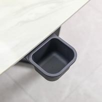 Šiukšlių padėklo besisukantis stalo šiukšliadėžė, mažo dydžio, plačiai pritaikoma, naudingas plastikinis šiukšlių padėklas po stalu, stalo šiukšliadėžė black