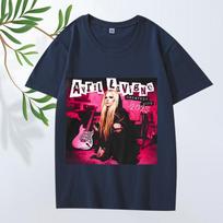 Avril Lavigne 2026 M. Turo Geriausių Hitų Grafinis Marškinėlis Unisex Moteriški Per dydį 100% Medvilnės Trumpomis Rankovėmis Vasaros Spaudinys Unisex Viršutiniai Drabužiai M black