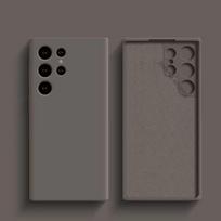 Liquid Silicone Shockproof Case For Samsung Galaxy S24 S23 S22 S21 S25 Ultra A55 A54 A34 A52 5G Accessories Cute Soft Back Cover For Samsung S22Ultra gray