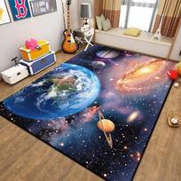 Universe Space Stars Rug for Living Room Black Hole Galaxy Earth Milky Way Carpet Bedroom Sofa Decoration Non-slip Floor Mat 40x60cm gray