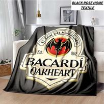 Fashionable Art Print Bacardi Rum Logo Blanket Family Bedroom Bed Sheet Outdoor Car Travel Camping Picnic Plush Sleeping Blanket 75x90cm