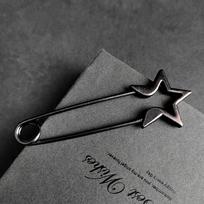 Retro Large Metal Safety Pins for Clothing Jeans Dress Scarf Adjustable Fashion Accessories black