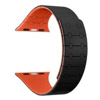 Silikoninis magnetinis dirželis Apple Watch juostai Ultra 2 46mm 49mm 44mm 40mm 42mm 41mm 45mm Apyrankė IWatch Serijai 10 9 8 7 6 SE 5 4 42 44 45 46 49mm black