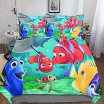 Rasti N/Emo patalynės komplektą su užtrauktuku, Rasti Dori žuvies pledo užvalkalų komplektą paaugliams, berniukams, mergaitėms, suaugusiems 100x135cm 2pcs red