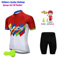 Berniukų dviratininko aprangos komplektas 2026 Vaikams Vasariniai trumpomis rankovėmis dviračių drabužiai MTB Ciclismo drabužiai Vaikų dviračių apranga Sportinis kostiumas 3XL red