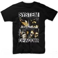 Band System of A Down Soad Faces Collage T Shirt Funny Graphic Tees Shirts Men and Women T-shirt Cotton Daily Wear Cool Top XXXL gray