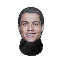 Aukštos kokybės 3D įžymybės veido kaukė, pilnas galvos apdangalas, unisex, poliesterio balaklava Ronaldo gray