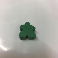14Pcs Wooden Humanoid Meeples Pawn Chess Pieces 14 Colors Standard Size 16Mm For Meeple Carcassonne Board Game Accessories žalia