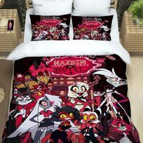 Anime Duvet Cover Pillowcase Bedding Set H-Helluva Boss Adult Boy Girl Bedroom Decoration Children Single Double Large Size 140x200cm