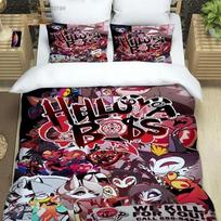 Anime Duvet Cover Pillowcase Bedding Set H-Helluva Boss Adult Boy Girl Bedroom Decoration Children Single Double Large Size 135x200cm