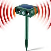 Solar Ultrasonic Animal Repellent Waterproof Infrared Cat Repeller  Garden Supplies žalia