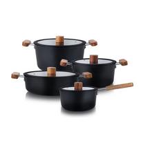 Kitchen Ceramic Non Stick Pot Stew Hot Pot Integration 24cm black
