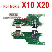 USB Dock Connector Charger Port Charging Board With IC Support Fast Charging Flex Cable For Nokia X10 X20 blue