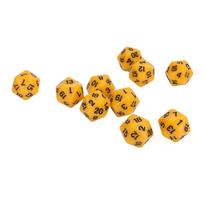 10PCS Polyhedral Dice Set Plastic Lightweight 20 Sided Dice for Role Playing Table Games orange