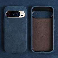 Alcantara Premium dėklas Google Pixel 9 10 Pro XL 9A 8A 7A 6A 5A 5 6 7 8 Pixel10 Pro 10Pro telefonui, galinis dangtelis, dėklas, maišelis Google Pixel 5 gray