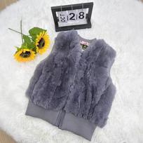 Autumn Winter Real Rabbit Fur Short Vest Jacket Cape – Warm Vest L for 105-120 jin pilka
