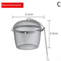 Tea Coffee Stew Spice Soup Herbal Sieve Infuser Reusable Stainless Steel Seasoning Bag Ball Kitchen Filter Sachet With Chain C