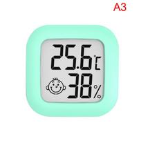 Lcd Electronic Digital Temperature Humidity Meter Thermometer Indoor Clock A3 white