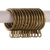 Namų tylūs, tvirti metaliniai užuolaidų žiedai užuolaidų strypams, kabinami kabliukai, romėniškas apskritimas brass-24PCS