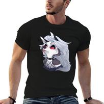 Helluva Boss Loona T-Shirt Basic Simple Design Short Sleeve Shirt XXXL black