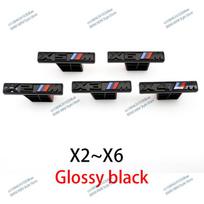 BMW M Power X5 X6 Priekinių grotelių emblema X3 X4 Blizgus juodas baltas 3D ABS logotipas X2 Performance ženklelis Auto automobilio išorės aksesuarai X6M
