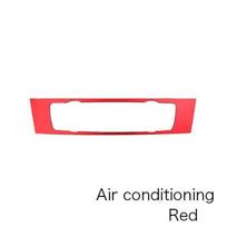 For BMW E90 3 Series 2005-2012 Car AC CD Control Panel Sticker Cover Console Frame Trim with Navigation Styling CD red A red