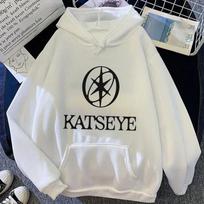 KATSEYE TOUR K-Pop Print Pullover Hoodie Women's Oversized Casual Sweatshirt with Hood 0926 XXXL balta