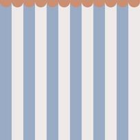 Scalloped Border Wall Decals Self-Adhesive Peel Stick Wallpaper  Indoor Home Decor mėlyna
