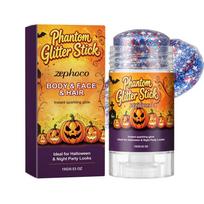 Zephoco Halloween Pumpkin Ghost Glitter Face Stick yellow