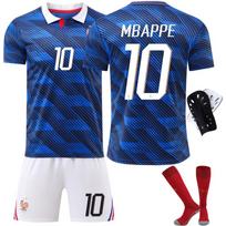 2026 m. Pasaulio taurės Prancūzijos namų futbolo marškinėlių komplektas Nr.10Mbappé Futbolo aprangos Xs code