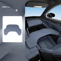 Didelio dydžio automobilio nešiojamojo kompiuterio stalas Stabilus dizainas Automobilio valgomojo stalas Stabilus padėklas Laikinas automobilio padėklas Kempingas pilka