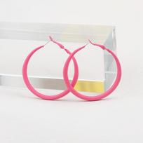 2026 Trend New Women's Hoop Earrings Red Green Yellow Blue Purple Loop Earrings for Ladies S925-Silver Needles Circle EarringsGood product ES4268 white