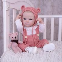 KEIUMI 50cm Reborn Girl Doll Realistic Silicone Vinyl can see veins Newborn Baby Dolls Christmas Gifts gray
