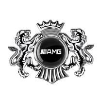 Naujas 3D karūnuotas liūtas automobilio sparno metalinis emblemos ženklelis apdailos lipdukai Mercedes Benz AMG W202 W203 W204 W205 W211 W212 W169 GLC